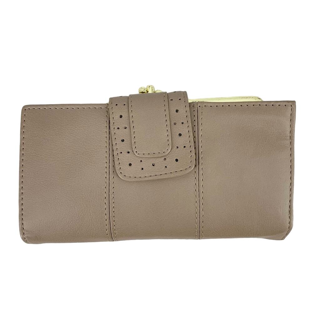 Genuine Leather Tan Wallet Unbranded for Cards ID Keys Accessories Snap Closures